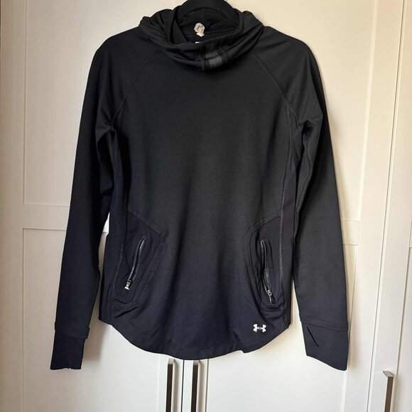 Under Armour Women Hoodie Turtle Neck Light Sweater Active Gym Black XS - Picture 2 of 9